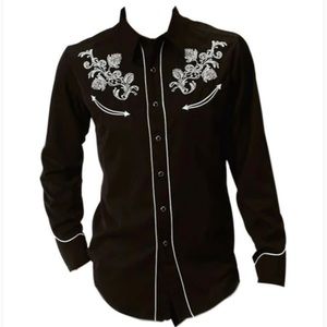 Roper embroidered button up shirt